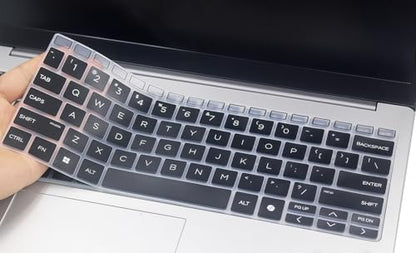 Silicone Keyboard Skin Compatible for 2025 2026 HP EliteBook 8/6 G1i G1q G1a G1aN G1ah 14 inch & ProBook 4 G1i G1q G1a 14" Laptop, EliteBook 1040 G11 14” (NOT for EliteBook Ultra G1q/G1i 14") (Black - color: Black