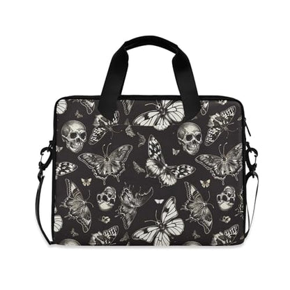 MNSRUU Laptop Bag for 15.6 inch Black Gothic Bats - color: Skull A8414