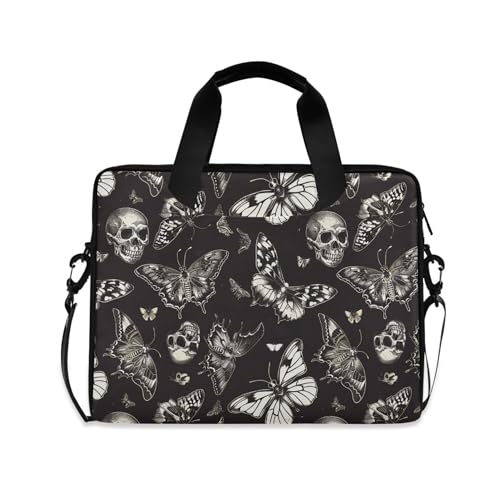 MNSRUU Laptop Bag for 15.6 inch Black Gothic Bats - color: Skull A8414
