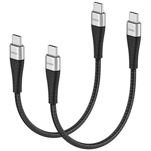USB C to USB C Cable (2Pack 1FT, 100W) Short Charger Cable Fast Charging Cord Braided, Type C Cable for iPhone 17 Pro Max, 16/15, iPad Pro/Air/Mini, MacBook, Samsung, Pixel, Tablet & Laptop - Black - color: Black, size: 1 FT - 2 Pack, style: USB C to USB