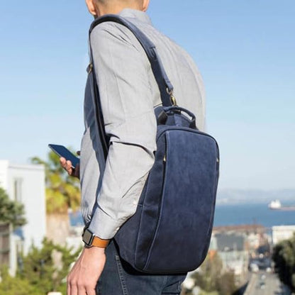 Canvas Messenger Bag Sling Bag Crossbody Shoulder Bag for Men Women Travel Work Satchel Bags - color: Blue-b