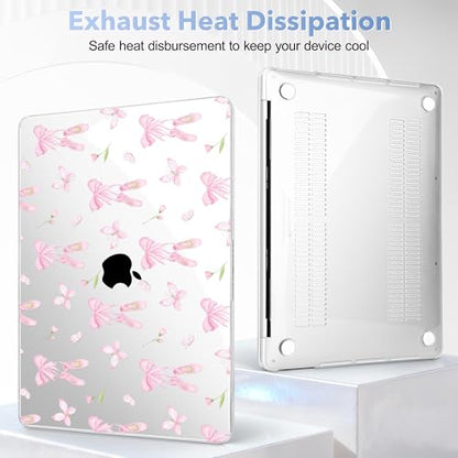 May Chen Case for MacBook Pro 13 inch M2 2023,2022,2021,2020 A2338 M1 A2251 A2289, Plastic Hard Shell Cover for MacBook Pro 13" with Touch Bar Fits Touch ID, Ballet Shoes - color: Ballet shoes