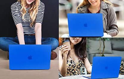 CISSOOK Compatible with MacBook Air 13.6 inch Case A3449 A3240 A3113 A2681 | 2026 2025 2024 2023 2022, 5in1 Set Hard Shell Case Keyboard Cover for MacBook Air 13 inch M2 M3 M4 M5, Deep Blue - color: Air13.6inch-Frosted Blue