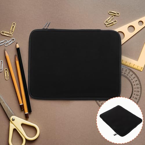 ULTECHNOVO Neoprene Laptop Inner Bag 13-inch Black Protective Sleeve for Tablet and Notebook, Travel Tablet Carrier with Shockproof Padding for Outdoor Use