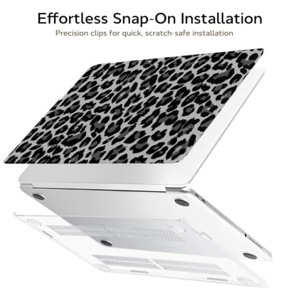 for MacBook Neo Case 13 inch 2026 Model A3404, Black Leopard | Protective Pattern Hard Shell for Mac Neo Case 13 inch, Keyboard Covers & Screen Protector, Scratch Resistant, Precision Fit - color: Black Leopard