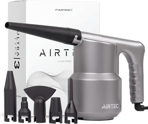 AirTec Ultra Electric Air Duster Blower for PC, Laptop, Console, Electronics and Home Cleaning, Environmental Alternative to Spray air can Duster Keyboard Cleaner (Type 3)