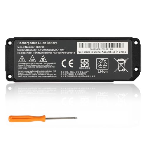 088796 Bluetooth Speaker, Wireless Speaker, Battery for Bose Soundlink Mini 2 088789 088772 080841, 7.4V, 2330mAh/17Wh (DIY Soldering Required)