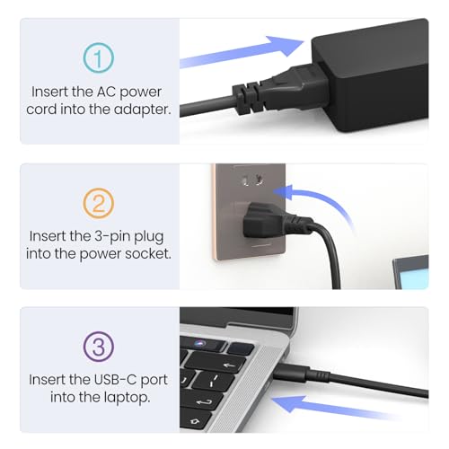 Dzytnsy 65W USB C Laptop Charger Compatible with Lenovo Thinkpad X1 X13 T14 T15 T480s T580s T490/Yoga/Thinkbook/Chromebook/IdeaPad Series,Replacement for Lenovo Laptop Charger