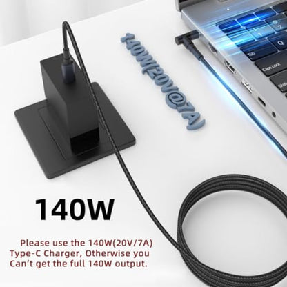 chenyang USB C to DC 5.5x2.5mm 20V Power 65W 100W 135W 140W PD Charge Cable for Laptop - color: Black 140W 5.5x2.5MM