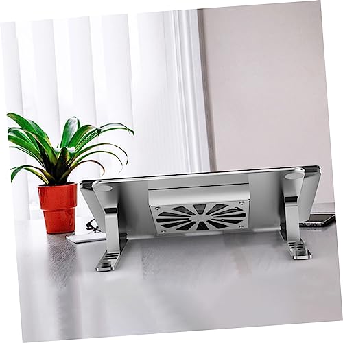 NUOBESTY Adjustable Laptop Cooler with RGB Height Angle Adjustable Cooling Pad for Improved Ventilation Compatible with All Laptops