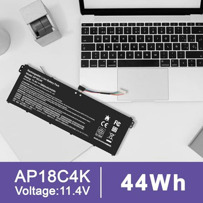 AP18C4K AP18C8K Battery for Acer Spin 3 SP313-51N SP314-54N,Aspire 5 A515-43 A515-43G A515-44 A515-44G A515-54 A515-54G A515-56 3ICP5/81/68,3INP5/82/70，KT0030G020,KT0030G020,KT00304012,KT00304012 - size: 9.8*3.38*0.31inch AP18C4K
