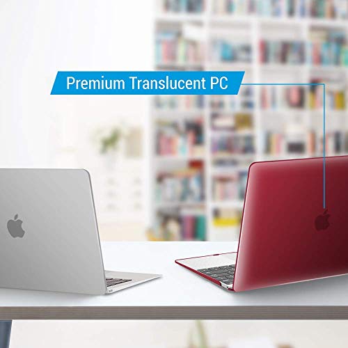 IBENZER Compatible with MacBook 12 Inch Case, Hard Shell Case Cover for Mac 12’’ with Retina Display Model A1534 2020 2019 2018 2017 2016 2015, Marsala Red, MM12MSWR-A - color: Wine Red