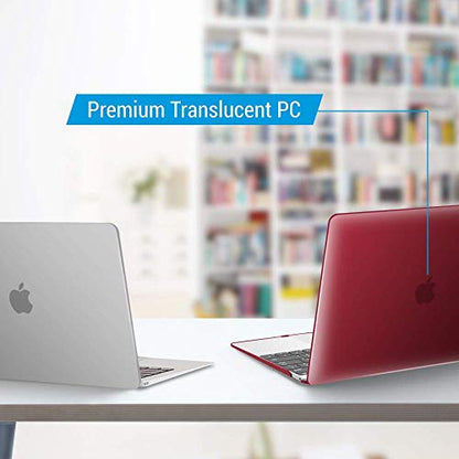 IBENZER Compatible with MacBook 12 Inch Case, Hard Shell Case Cover for Mac 12’’ with Retina Display Model A1534 2020 2019 2018 2017 2016 2015, Marsala Red, MM12MSWR-A - color: Wine Red