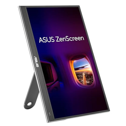 ASUS ZenScreen 16” OLED USB-C portable monitor (MQ16AHE) – Full HD, 100% DCI-P3, 1ms, HDR-10, Mini HDMI, Eye Care, Proximity Sensor, 360° kickstand, Compatible with Laptops, Smartphones, 3 yr warranty - style: 16" OLED USB-C kickstand