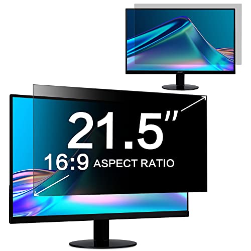 ZOEGAA 21.5 Inch Computer Privacy Screen Filter for 16:9 Widescreen Computer Monitor 18.8"x10.6" - Computer Screen Privacy Shield and Anti Blue Light Anti-Glare Screen Protector - size: 21.5 in (16:9) privacy screen
