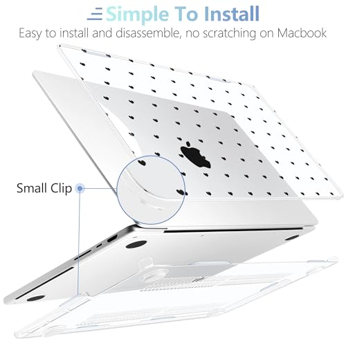 MEEgoodo Case for MacBook Pro 16 inch 2026 2024 2023 2021,Laptop Shell Compatible with M5 M4 M3 M2 M1 Pro/Max Chip, Fit Model A3429/A3428/A3403/A3186/A2991/A2780/A2485, Black Hearts - color: Black Hearts