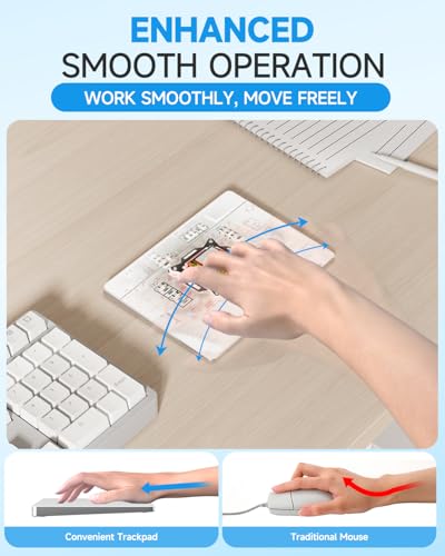 Homiguar Wireless Bluetooth Trackpad for Windows 10 & 11 and Mac, 3-in-1 Connectivity Modes,High Precision Control, Portable Multi-Touch Gestures touchpad for PC & Laptop (Off White)