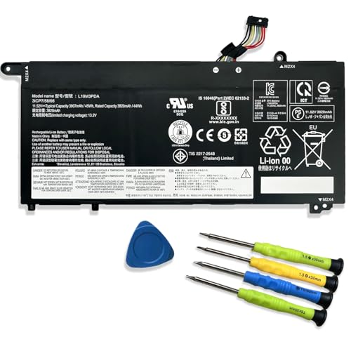 L19M3PDA L19C3PDA L19L3PDA Laptop Battery Replacement for Lenovo ThinkBook 14 G2 ITL are / 14 G3 ACL ITL / 15 G2 ITL are / 15 G3 ACL ITL Series L19D3PDA SB10Z21208 5B10Z21202 SB10Z21196 11.52V 45Wh