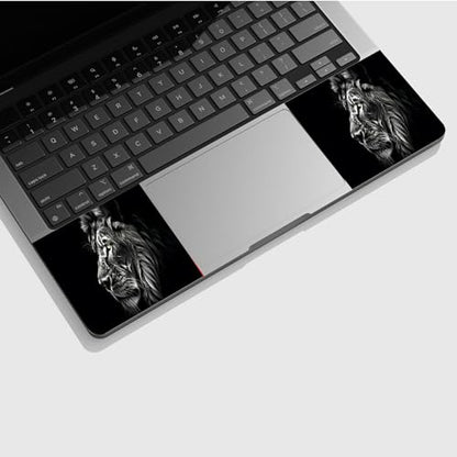 Universal Laptop Skin Sticker with 2 Wrist Pad Skins, Waterproof Scratch Resistant Vinyl Laptop Cover Decal, Cut to Fit for 11–15.6 Inch MacBook HP Dell Lenovo, Black Lion - color: Black Lion
