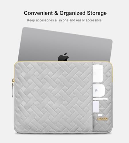 Lacdo Laptop Sleeve Case for 14 inch New MacBook Pro M5 Pro/Max A3426 A3427 (2026), M5/M4/M3/M2/M1 A3434 A3112 A3401 A3185 A2918 2025-2021, 13.8 inch Microsoft Surface Laptop 7th Computer Bag, Gray - color: Gray, size: New MacBook Pro 14 Inch