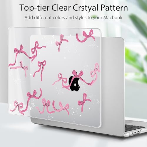 Tuiklol for MacBook Air 13 inch Case M5 2026 M4 2025 M3 2024 M2 2022 Release Model A3449 A3240 A3113 A2681,Plastic Hard Shell Cover for MacBook Air 13.6 with Touch ID, Bow - color: Bowknot