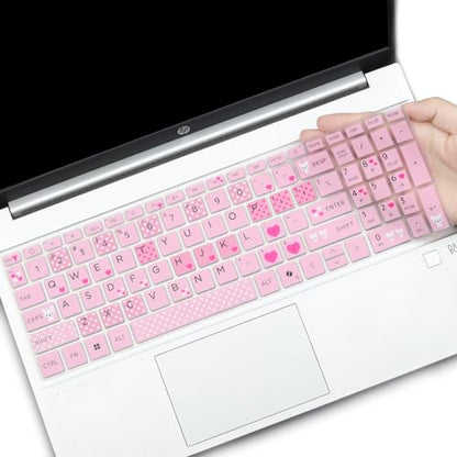 Keyboard Cover for 2026 2025 2024 HP 15.6 inch Laptop 15-fc 15-fd Series, HP 15z-fc000 15t-fd000 15-fd0123dx 15-fd0127dx 15-fc0245dx 15-fc0025dx 15-fd0023dx 15-fd0005dx 15t-fd100 fd0083wm fc0093dx - color: Lovly