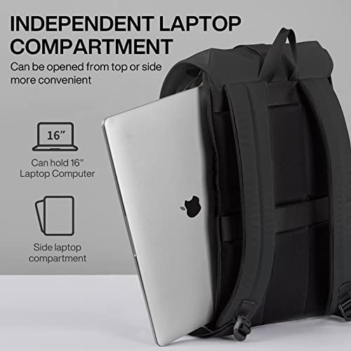 mixi Travel Laptop Backpack for Women & Men Carry On Backpack fits 16'' Laptop, Waterproof Lightweight Casual Hiking Weekender Bags Rucksack,17 Inch, Knight Black - color: Knight Black