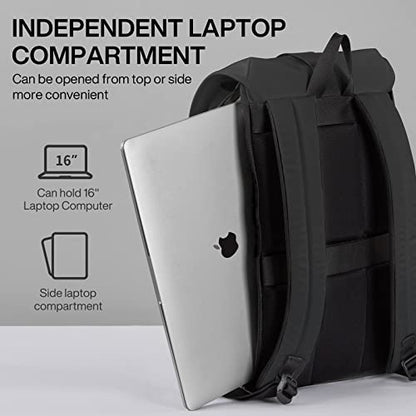 mixi Travel Laptop Backpack for Women & Men Carry On Backpack fits 16'' Laptop, Waterproof Lightweight Casual Hiking Weekender Bags Rucksack,17 Inch, Knight Black - color: Knight Black