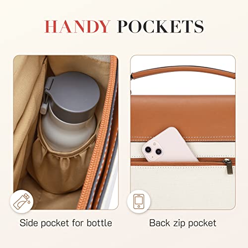 Missnine Laptop Bag 15.6 inch Canvas Messenger Bag for Women Professional Work Bag Shoulder Bag