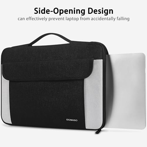 DOMISO 14-15 Inch Laptop Sleeve Case, Water-resistant Shockproof Laptop Protective Case for MacBook Air 15,Dell XPS 15,Lenovo, HP, ASUS, Acer Laptop Notebook,Black - color: Black, size: 14-15 Inch