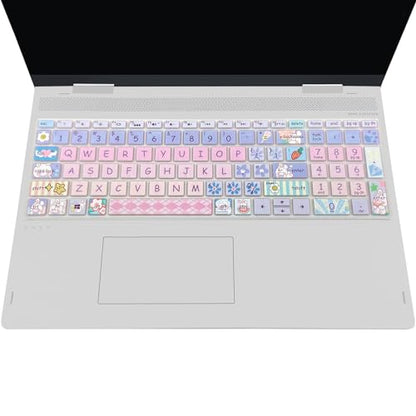 Cute Keyboard Cover for 15.6’’ HP Laptop 15-dw 15-dy 15-ef 15-da/db/bs 15-dy5033dx 15-dw0083wm 15-ef2126wm 15-da0014dx, Envy x360 15m-dr/ds 17-bs/bw, Pavilion 15-cs/cc, Cute Bunny - color: Cute Bunny