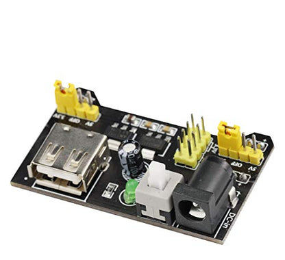 4PCS 3.3V/5V USB Power Supply Module for MB102 Prototyp Breadboard Kit DC 6.5-12V + 4PCS USB to DC 5.5 * 2.1mm Cable 70CM