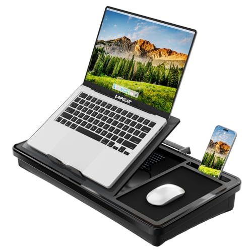 LAPGEAR Ergonomic Pro Lap Desk - Black, Fits 15.6" Laptops - color: Black, size: Ergonomic Pro 2.0