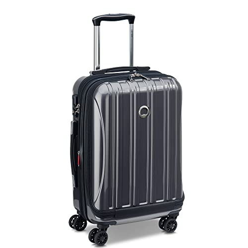 DELSEY PARIS Helium Aero Hardside Expandable Luggage with Spinner Wheels, Titanium, Carry-On 19 Inch - color: Titanium, size: Carry-On 19 Inch