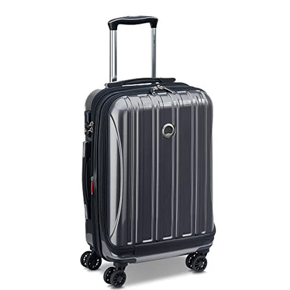 DELSEY PARIS Helium Aero Hardside Expandable Luggage with Spinner Wheels, Titanium, Carry-On 19 Inch - color: Titanium, size: Carry-On 19 Inch