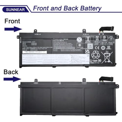 L18C3P71 L18C3P72 Battery for Lenovo ThinkPad T490 T14 P14S P43S | 11.52V 51Wh; for Lenovo ThinkPad T495; L18L3P73 L18M4P73 L18M3P73 L18M4P74 L18M3P74 02DL007 SB10T83122 5B10W13877 SB10K97645 - size: 12.17*5.75*1.26 inches L18C3P71