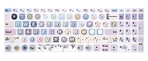 Silicone Keyboard Cover for Lenovo 2020 2021 ideaPad 5 15, ideaPad Flex 5 15IIL05, ideaPad Slim 7 15, Yoga Slim 7 15, Yoga 7i 15.6, ThinkBook 15p, ThinkBook 15 Gen 2 Series Laptop (Bohemia) - color: Bohemia
