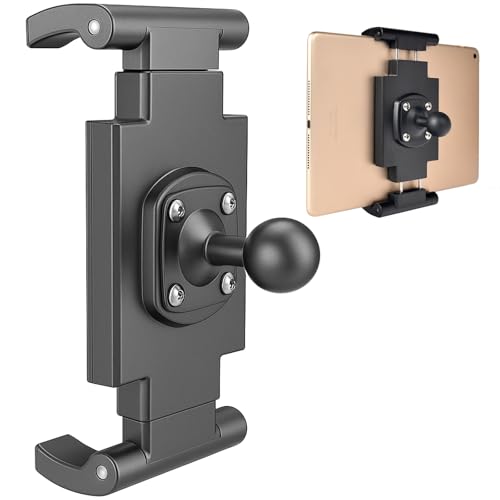 VAUBORTTI 1" Ball Tablet Holder – Screw-Mounted Tablet Mount Compatible with RAM B Size System, Adjustable iPad Holder for 7-12.9" Tablets, Car Truck Boat Dashboard