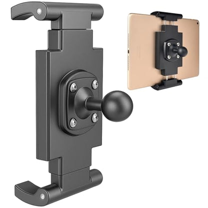 VAUBORTTI 1" Ball Tablet Holder – Screw-Mounted Tablet Mount Compatible with RAM B Size System, Adjustable iPad Holder for 7-12.9" Tablets, Car Truck Boat Dashboard
