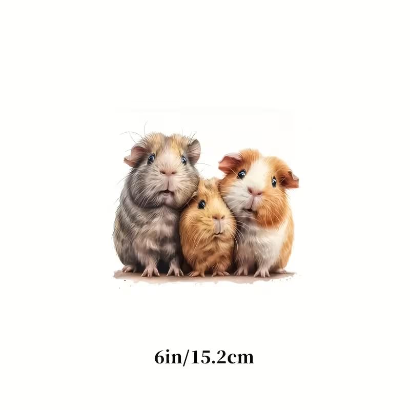 Cute Animal Hamster PVC Vinyl Car Decals Stickers Waterproof Self-Adhesive Decals for Cars, Laptops, Trucks, Motorcycles Wall Window Luggage Scratch Cover Door Decor Sticker