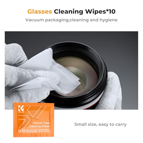 K&F CONCEPT 15-in-1 Camera Lens Cleaning Kit with Camera Blower, Glasses Wipes*10, Cleaning Liquid, Microfiber Cleaning Cloth*2, Lens Cleaning Pen for DSLR Camera Lens Filter Cell Phones