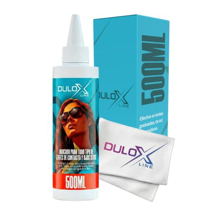 Glasses Cleaner Spray Refill – 16.9 OZ (500ml) Lens Cleaner Refill + Premium Microfiber Cloth 7 x 7 in (18 x 18 cm) | Eyeglass Cleaner Refill for Glasses, Camera Lens, Monitor & Screen Cleaner - color: Blue