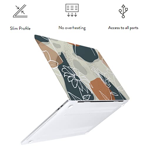 LanBaiLan Compatible with MacBook Air 13 inch Case M5 2026 M4 2025 M3 M2 2024-2022 A3449 A3240 A3113 A2681, 13.6 Plastic Hard Shell Case & Keyboard Cover, Art Flower - color: Art Flower