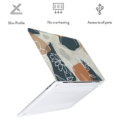 LanBaiLan Compatible with MacBook Air 13 inch Case M5 2026 M4 2025 M3 M2 2024-2022 A3449 A3240 A3113 A2681, 13.6 Plastic Hard Shell Case & Keyboard Cover, Art Flower - color: Art Flower