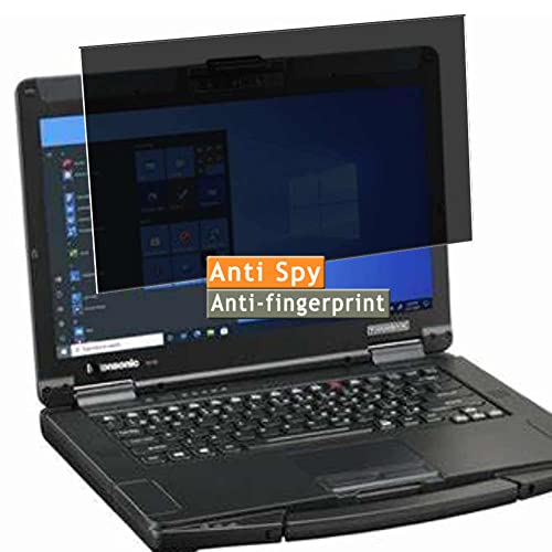 Privacy Screen Protector, compatible with Panasonic Toughbook FZ-55 MK2 rugged laptop 14In Anti Spy Film Protectors Sticker [ Not Tempered Glass ], Black
