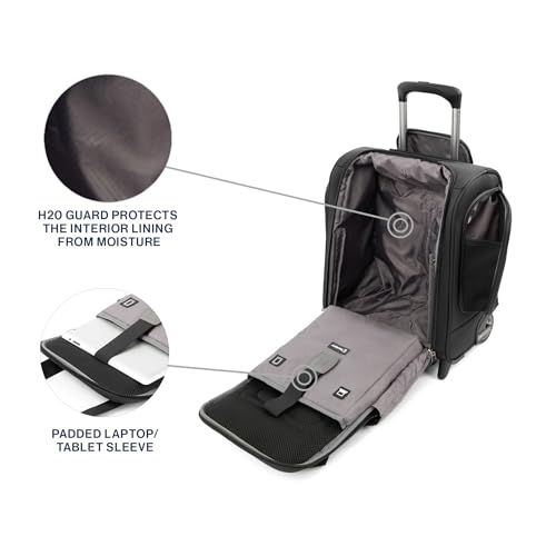 Travelpro Tourlite Softside Lightweight Rolling Underseat Compact Carry-On Upright 2 Wheel Bag, Men and Women, Black, 15-Inch - color: Black