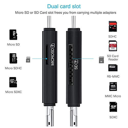 3 in 1 Type C Micro USB & USB OTG Adapter SD TF Card Reader