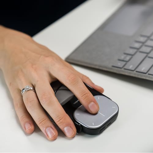 Cheerdots2 Bluetooth Detachable Air Mouse Touchpad Mouse with Voice Recording, Presentation Clicker Wireless Presenter Presentation Remote for Mac, Windows (Basic, Silver)