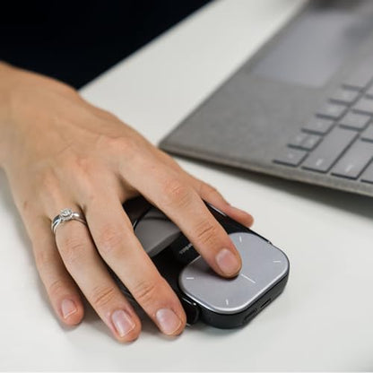 Cheerdots2 Bluetooth Detachable Air Mouse Touchpad Mouse with Voice Recording, Presentation Clicker Wireless Presenter Presentation Remote for Mac, Windows (Basic, Silver)