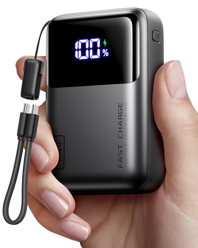 INIU Laptop Power Bank, Smallest 20000mAh 65W Fast Charging Battery Pack | USB C Cable, Flight-Safe, Travel Essentials, Portable Charger for MacBook Pro, Steam Deck, iPhone, iPad etc, Metallic Black - color: Metallic Black